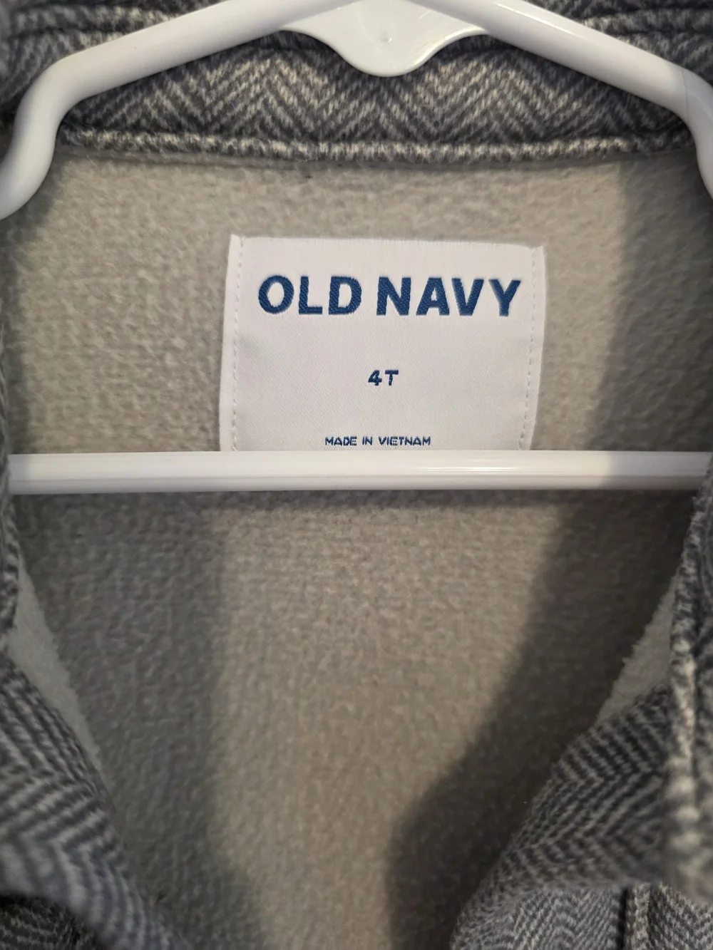 Old Navy Toddler Gray Herringbone Shacket Jacket
